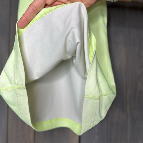 ladies Reversible Racerback Lululemon. Petit Dot Faded Zap lime bright green top - Picture 11 of 13
